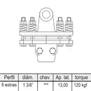 458 FLANGE DE EMBREAGEM O195MM 6 FUROS DE 1/2 - EA605-09