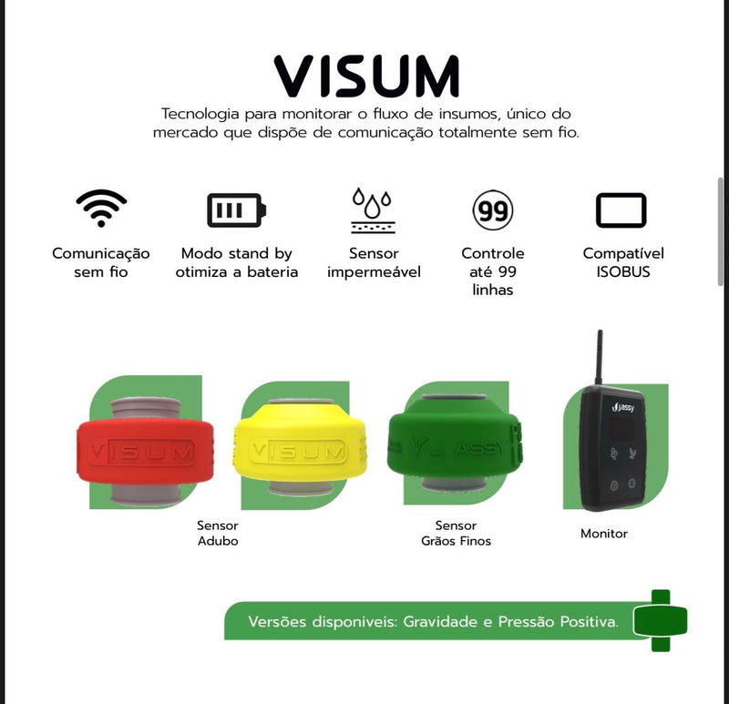 Sensor de Fluxo de Adubo Visum.